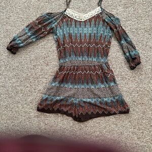 Umgee Colorful Patterned Romper